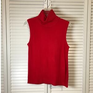 Designers Originals Red Cowl Neck Sleeveless Sweater M